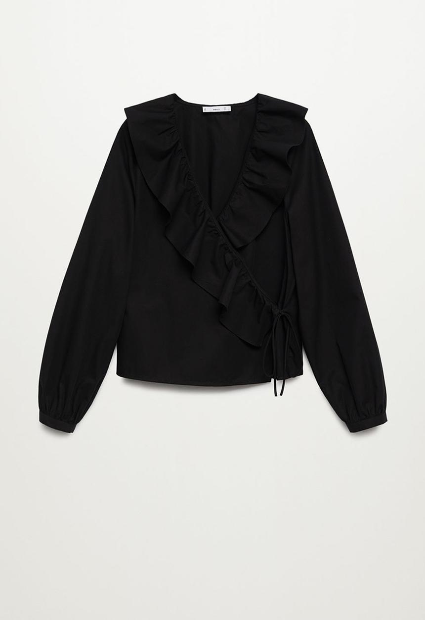 MANGO - Blouse cruz - black
