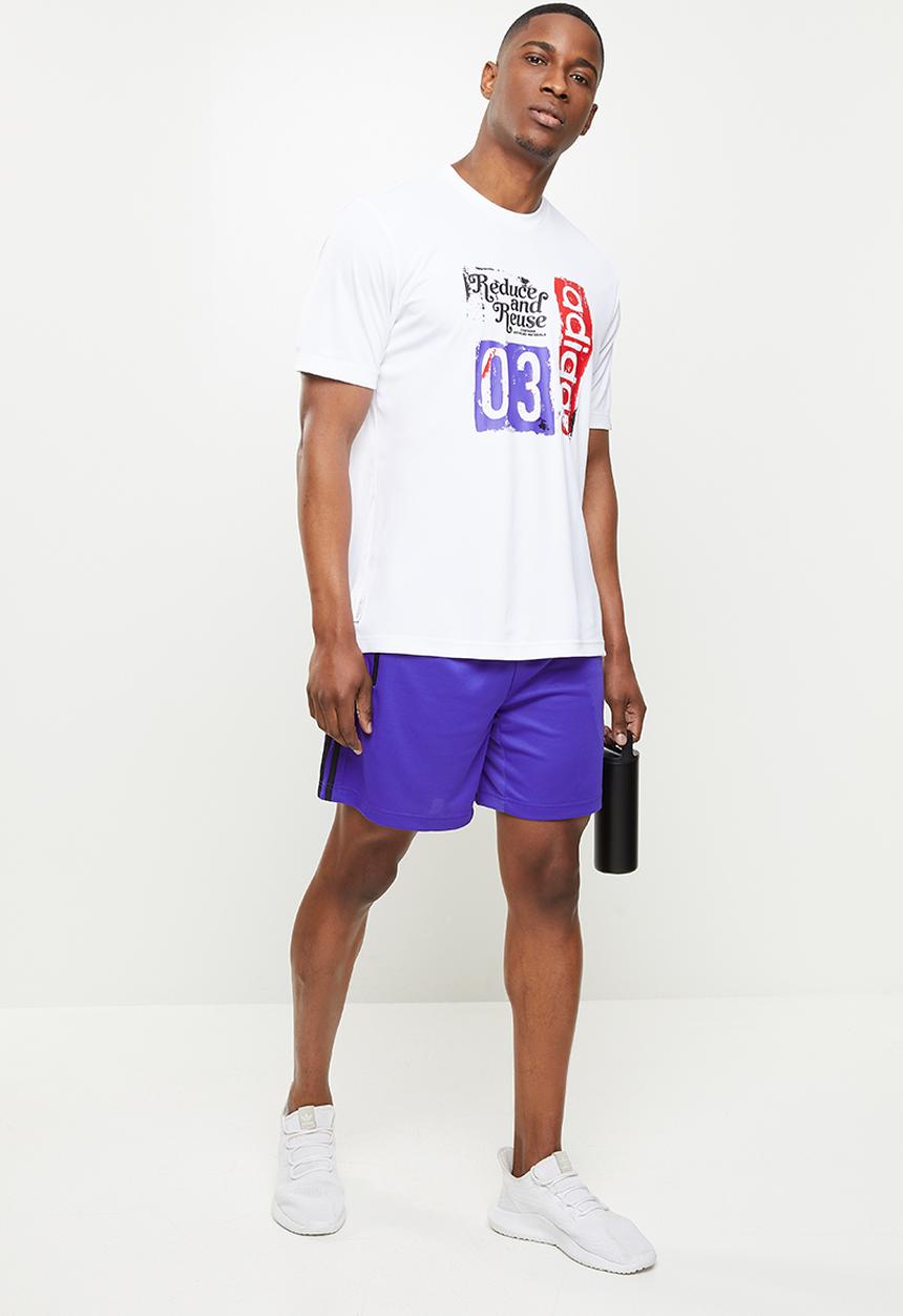 adidas Performance - 3s shorts - purple & black 