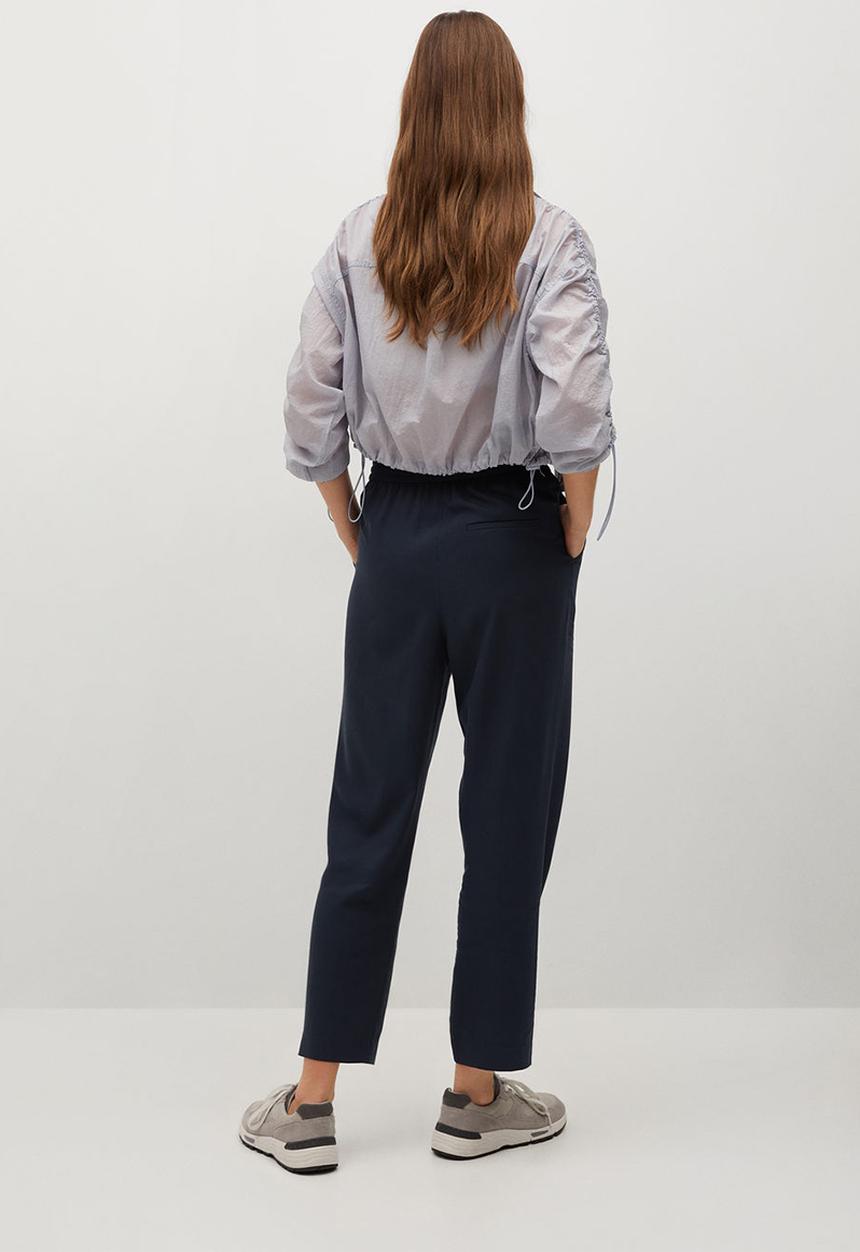 MANGO - Trousers fluido - navy