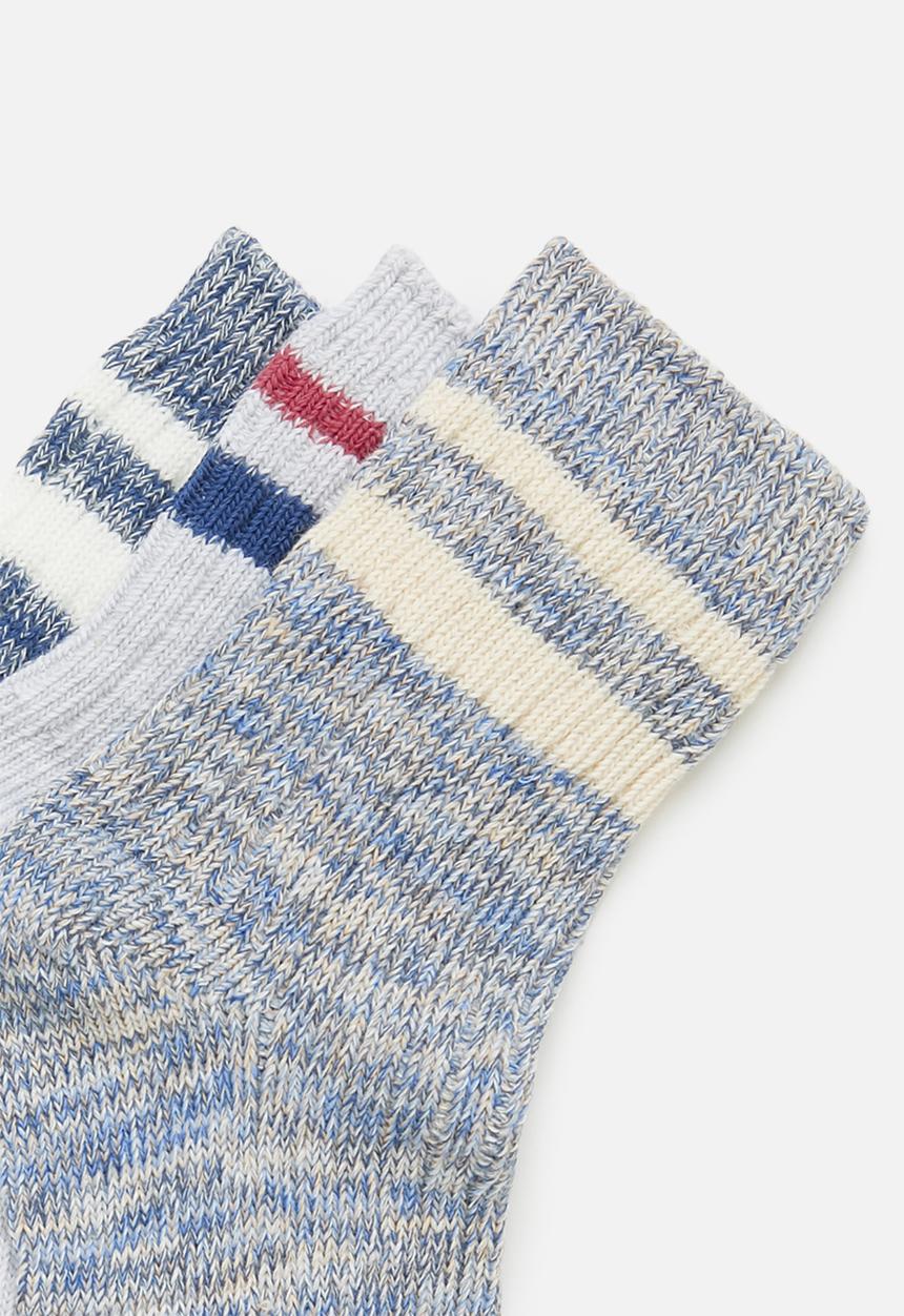 Cotton On - Kids 3 Pack crew socks - blue twist