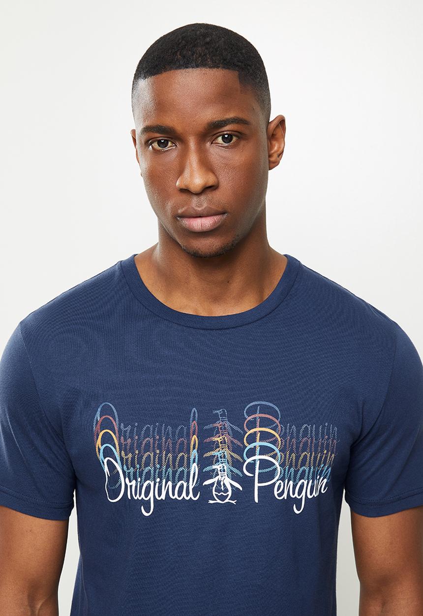 Original Penguin - 3D script logo tee - navy