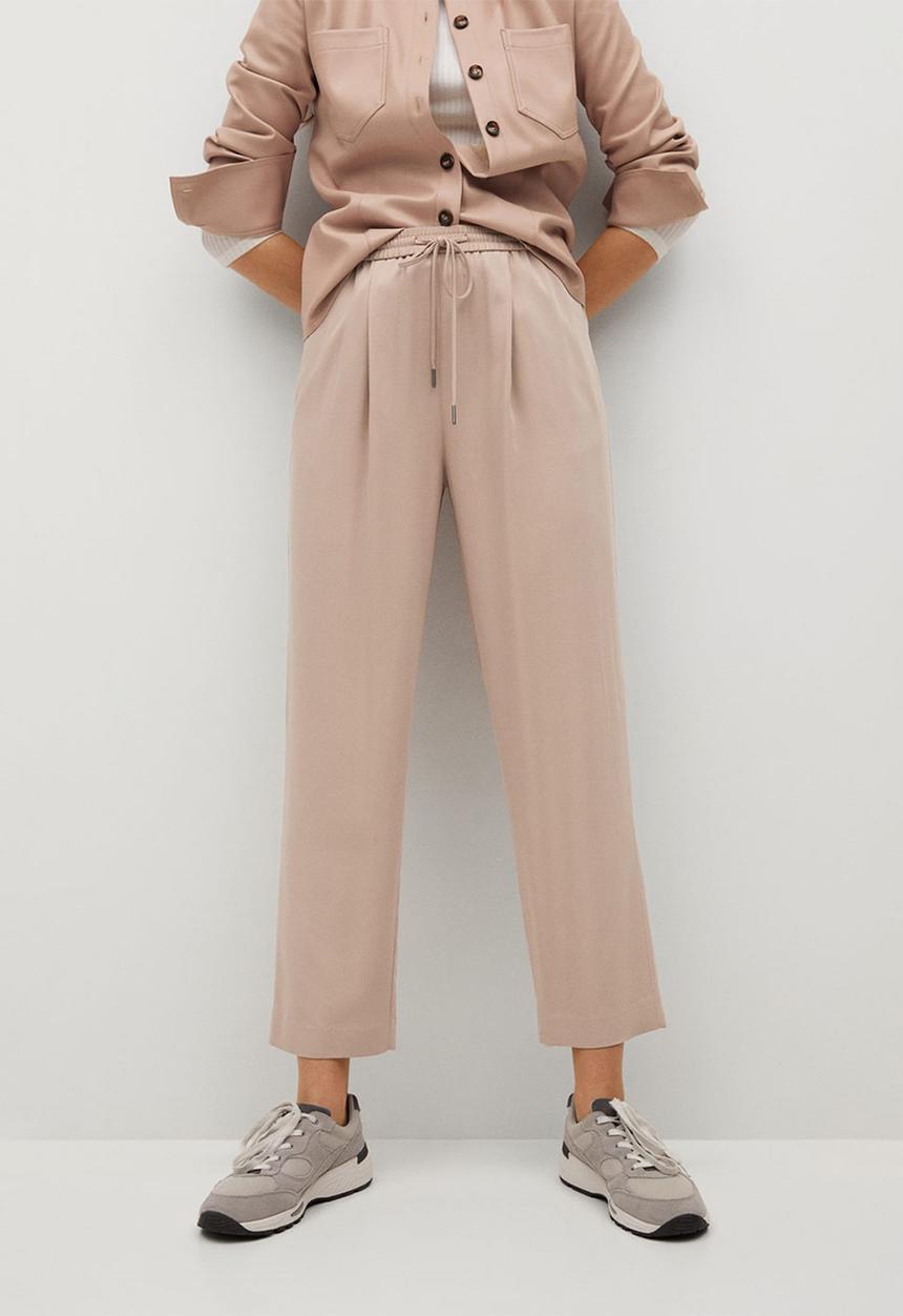 MANGO - Trousers fluido - light pastel pink
