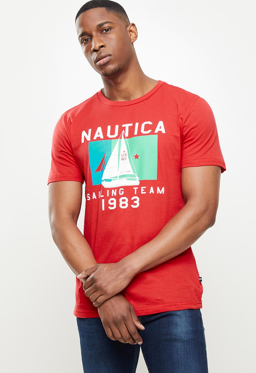 Nautica - Sailing boat flag tee - red