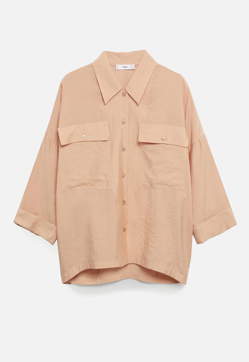 MANGO - Shirtk arina - light pastel pink