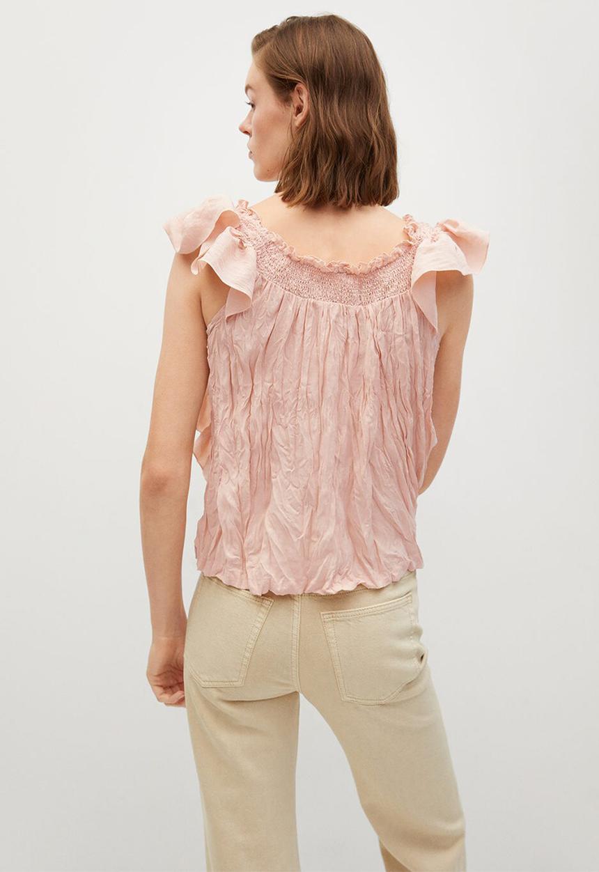 MANGO - Blouse costa - light pastel pink