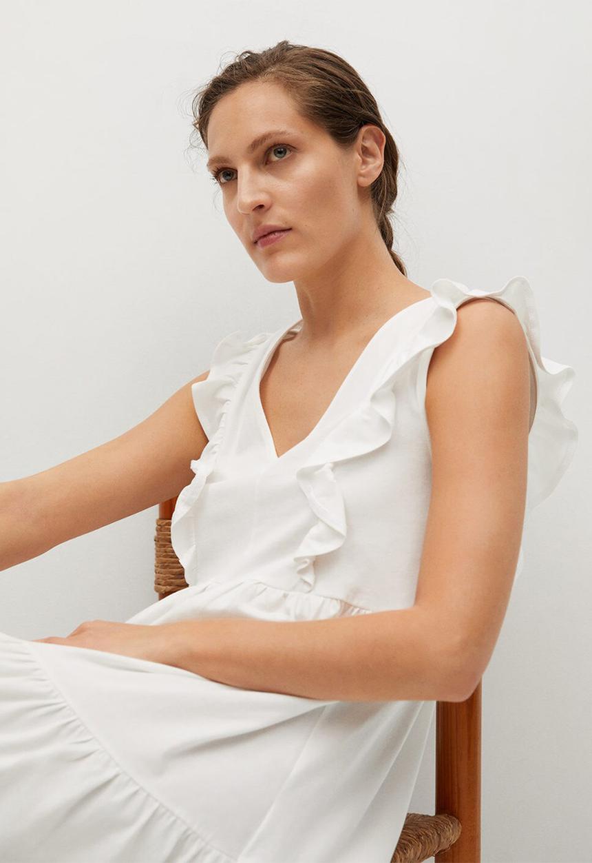 MANGO - Dress carile - white