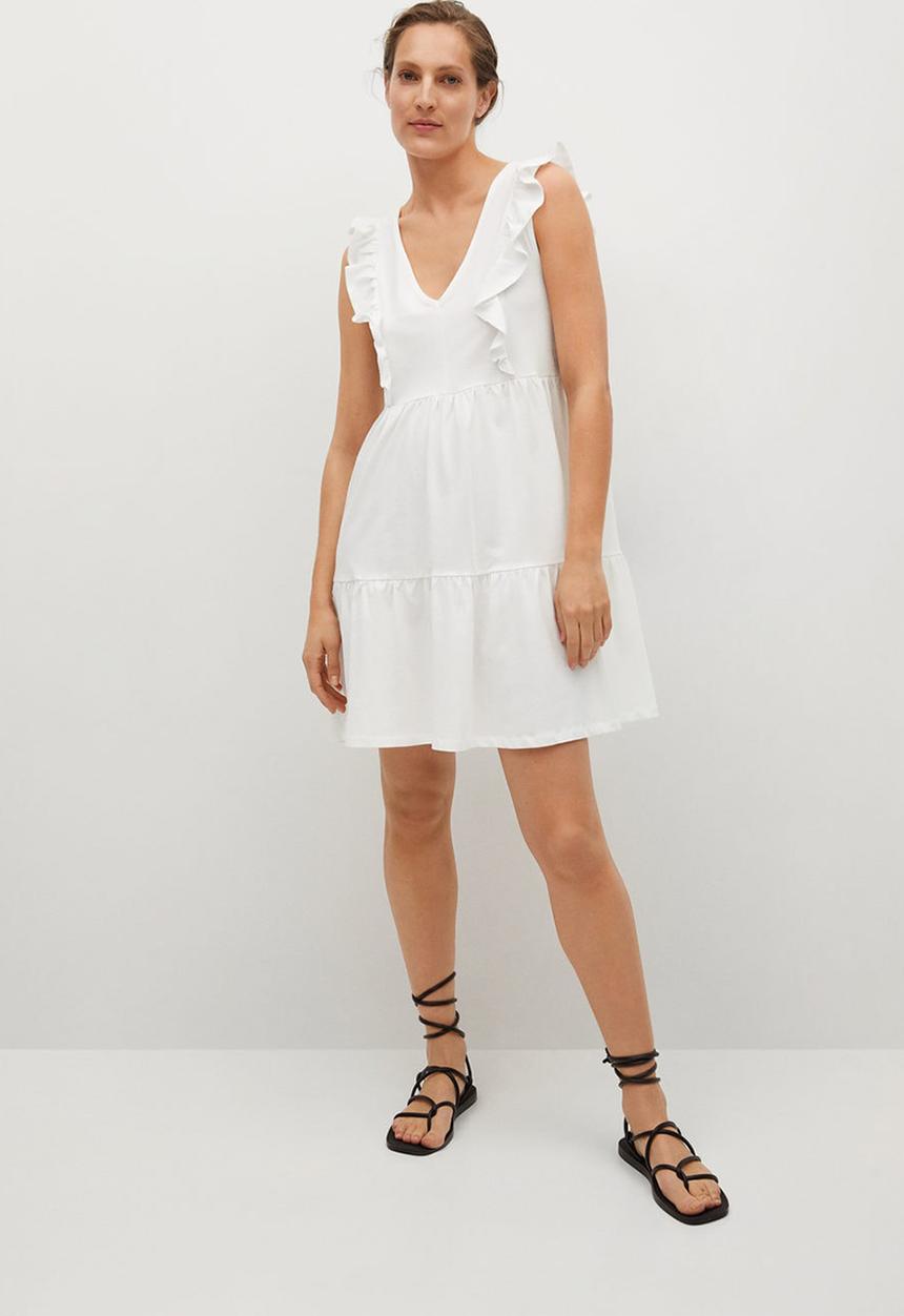 MANGO - Dress carile - white