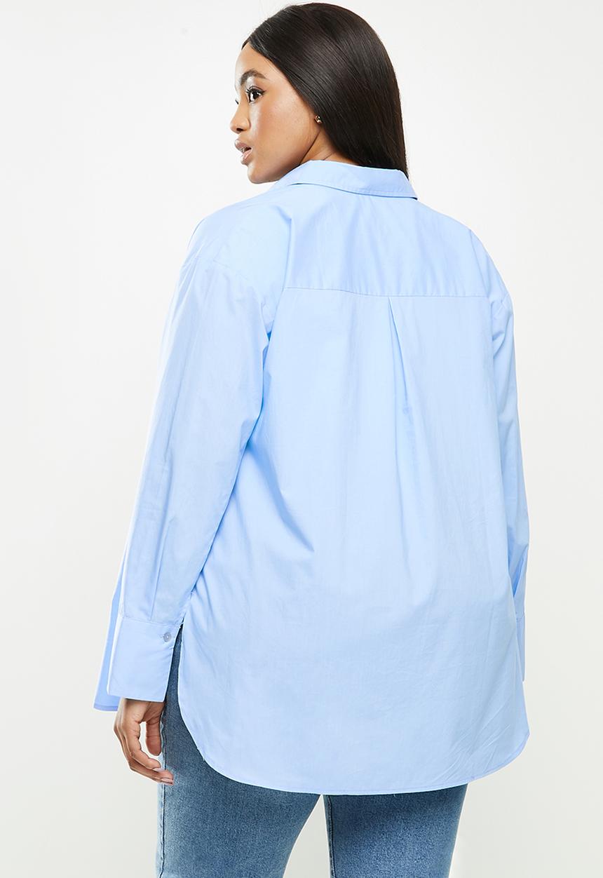 Violeta by Mango - Plus blouse blus8 - light pastel blue
