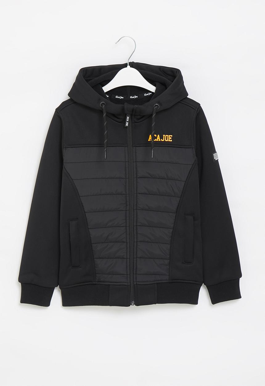 Aca Joe - Pre-boys zip thru bonded jacket - black