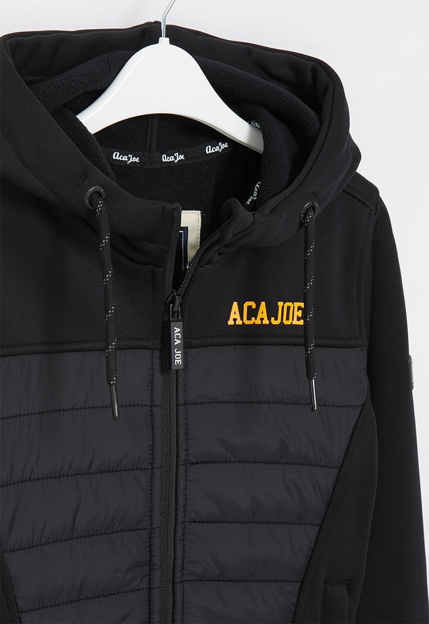Aca Joe - Pre-boys zip thru bonded jacket - black