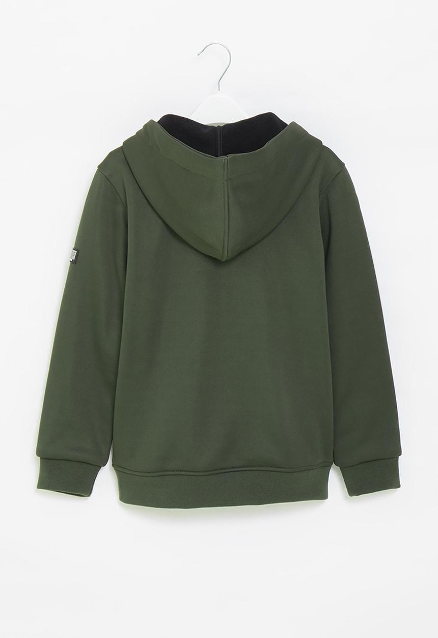 Aca Joe - Big-boys zip thru bonded jacket - olive 