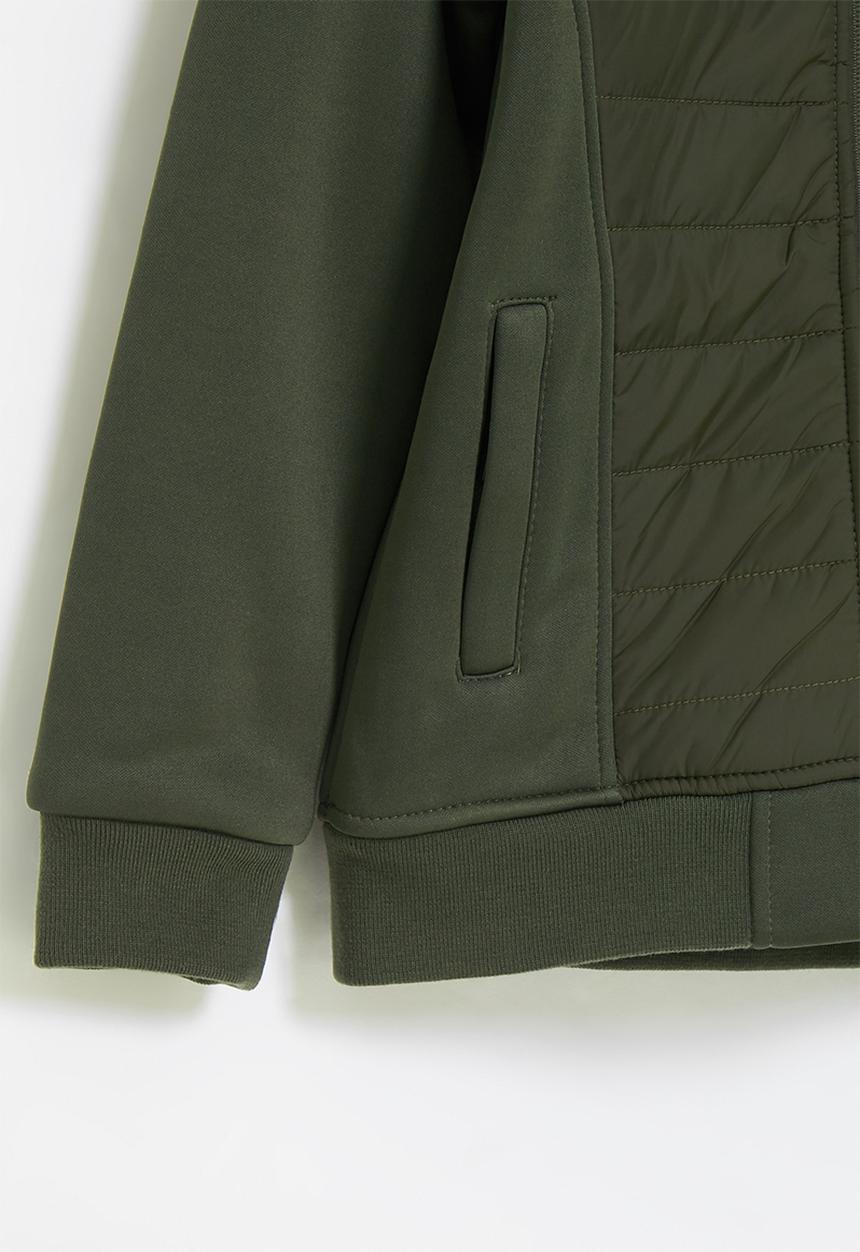 Aca Joe - Big-boys zip thru bonded jacket - olive 