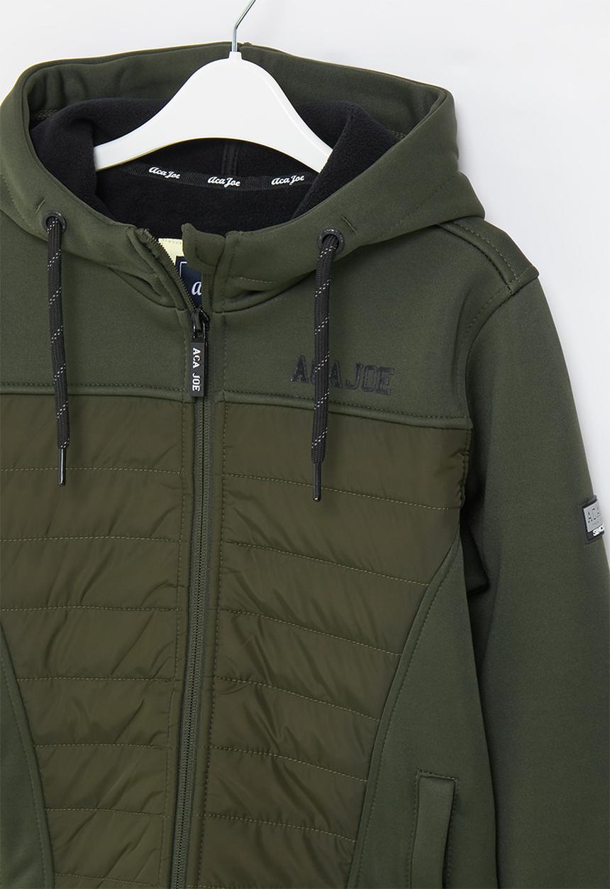 Aca Joe - Big-boys zip thru bonded jacket - olive 
