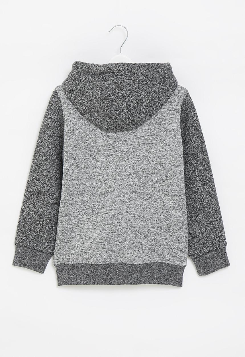 Aca Joe - Big-boys zip thru bonded jacket - grey