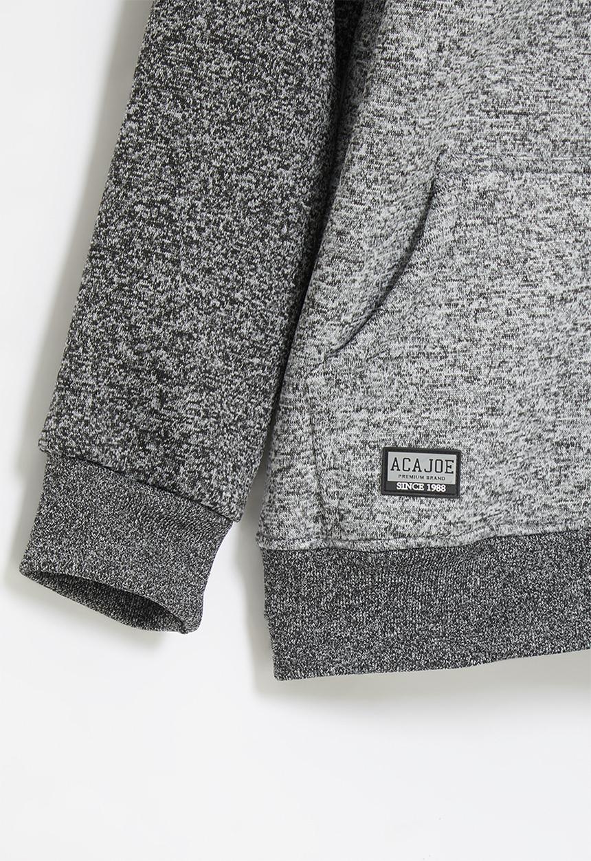 Aca Joe - Big-boys zip thru bonded jacket - grey