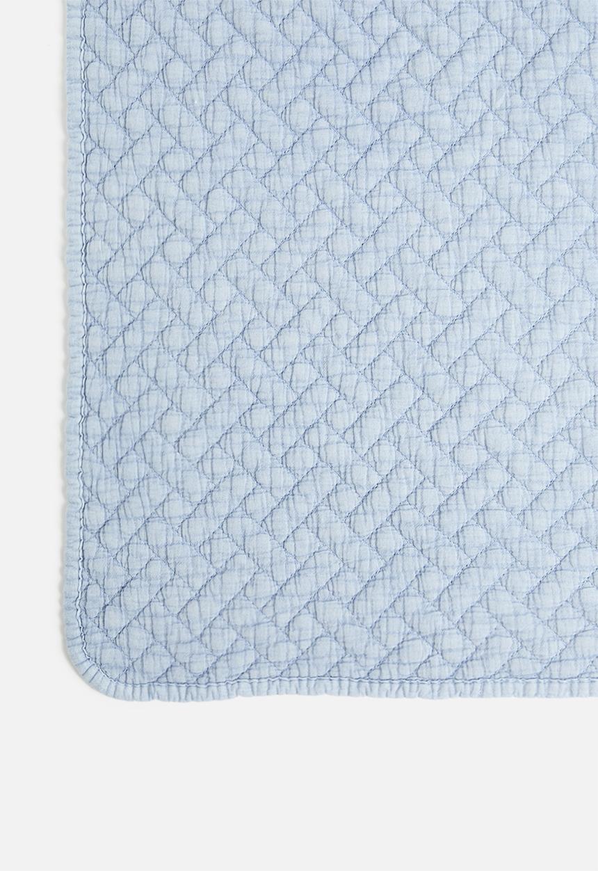 Sixth Floor - Harper cotton quilt - dusty blue