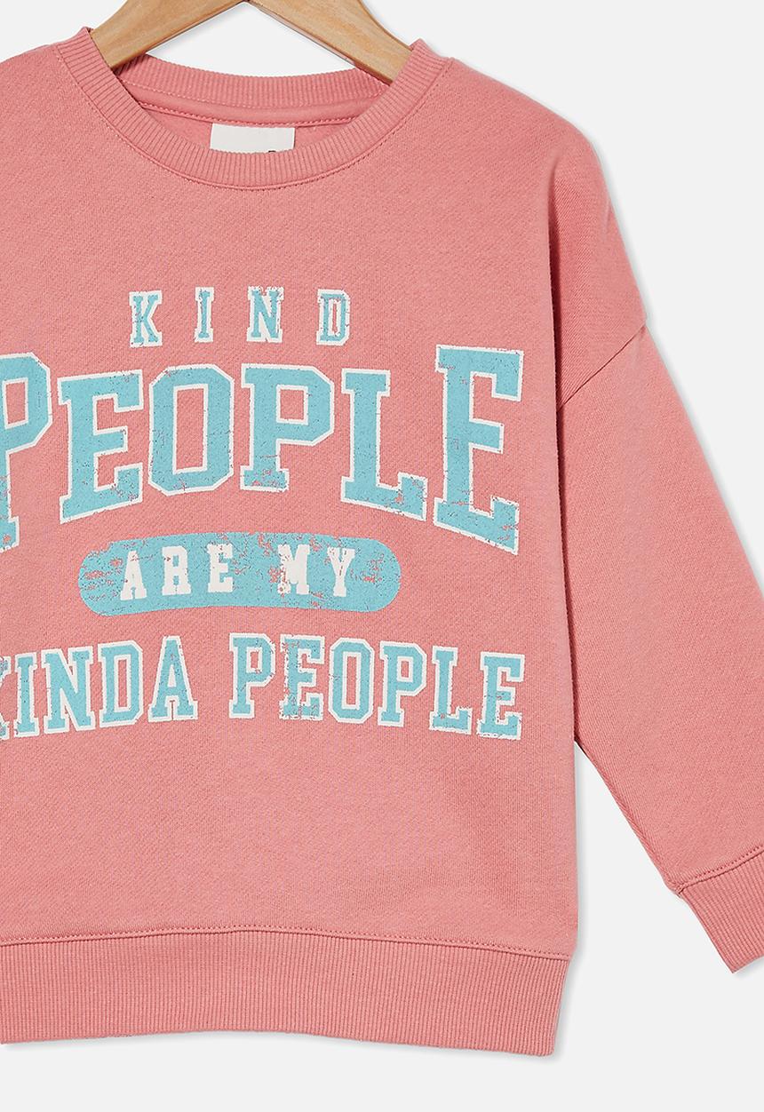 Cotton On - Sage crew - musk rose/ kind people