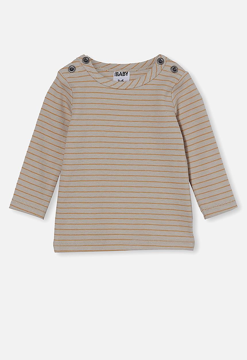 Cotton On - David long sleeve top - rainy day/vintage honey