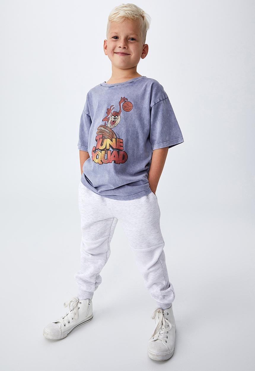 Cotton On - License drop shoulder short sleeve tee - lcn wb steel/ tas devil
