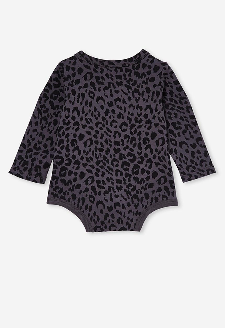 Cotton On - The long sleeve bubbysuit - rabbit grey summer ocelot
