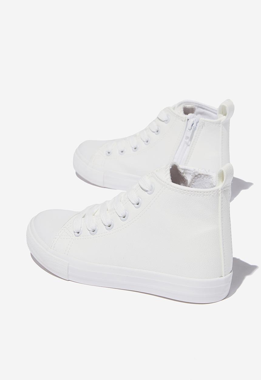 Cotton On - Classic high top trainer v - white