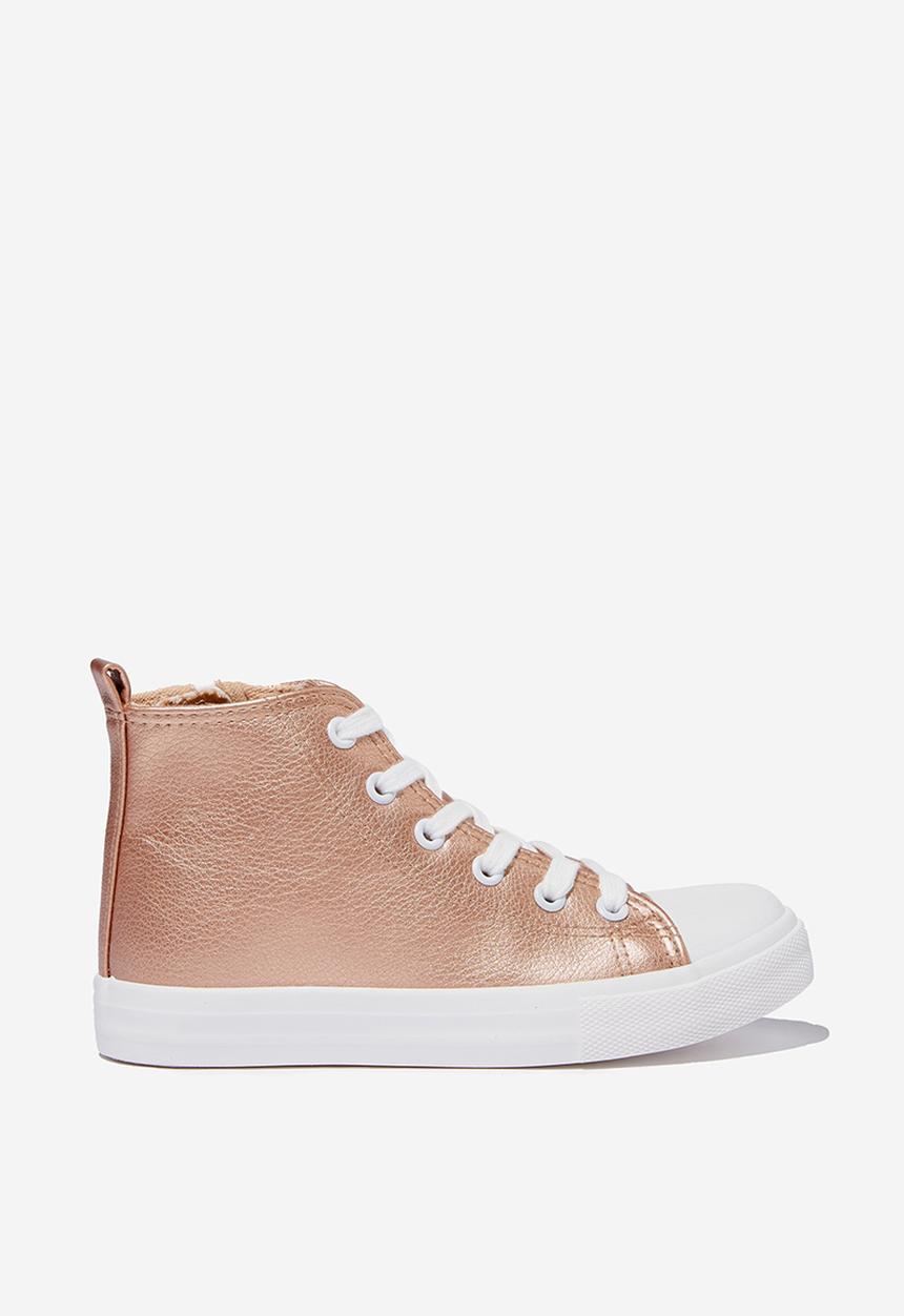 Cotton On - Classic high top trainer v - rose gold