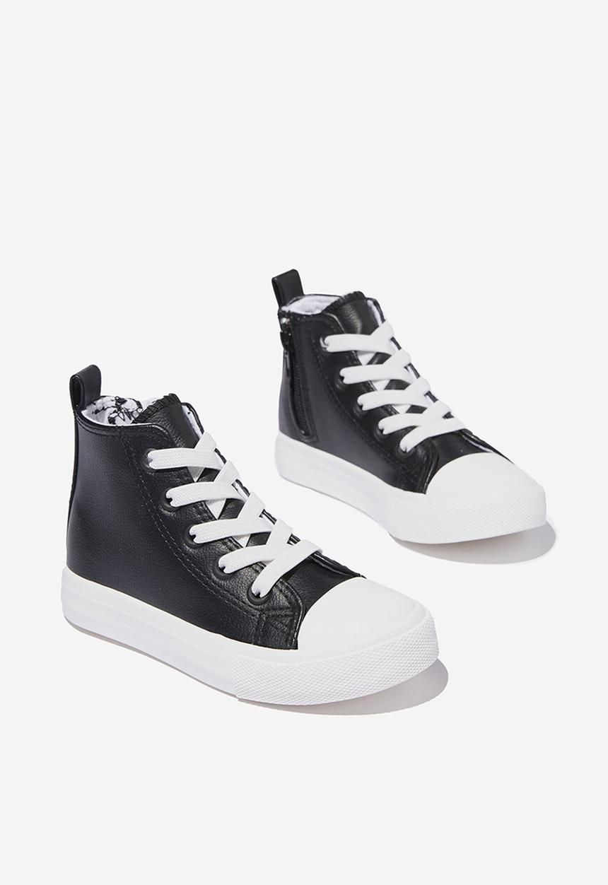 Cotton On - Classic high top trainer v - black