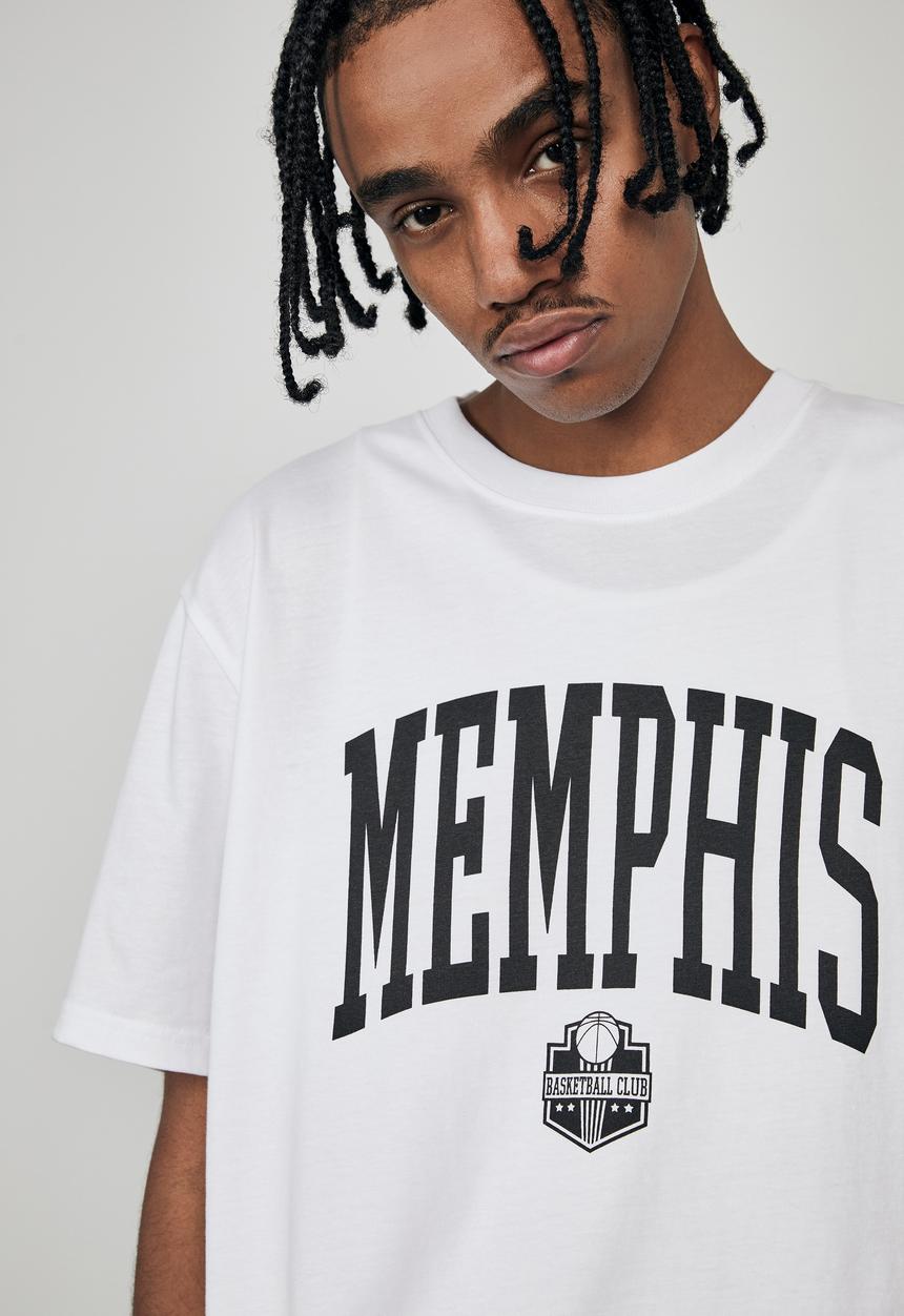 Factorie - Regular graphic T-shirt - white