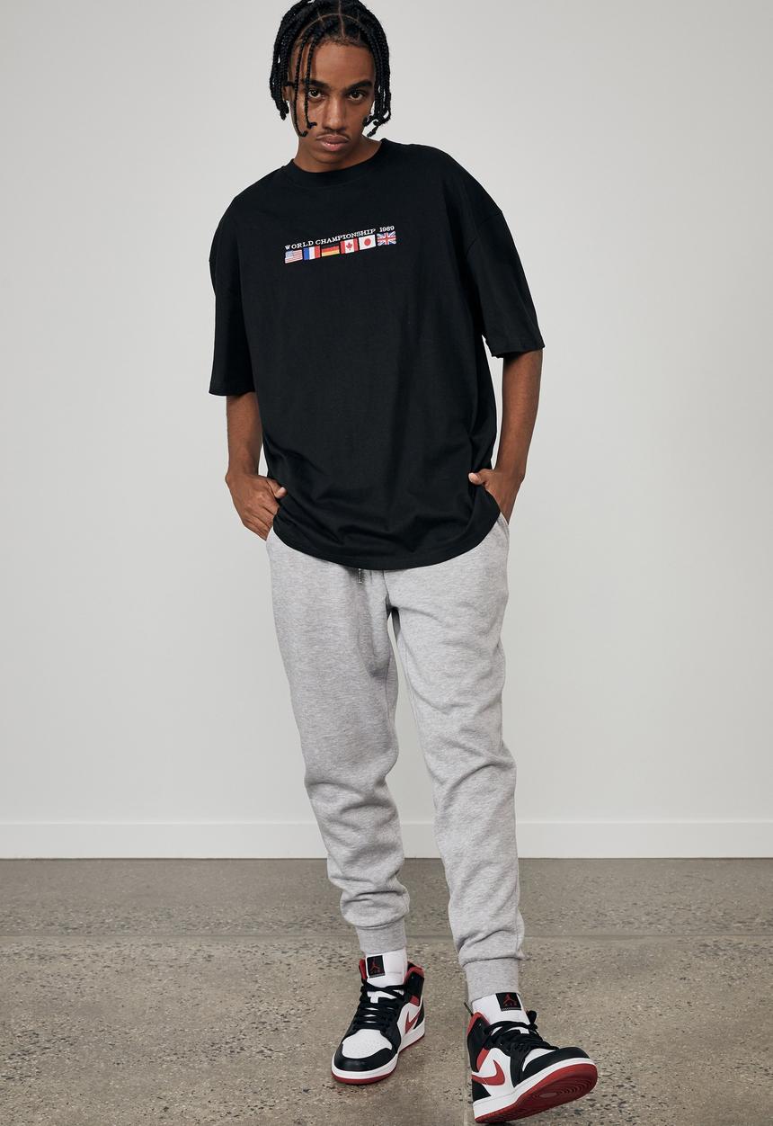 Factorie - Regular graphic T-shirt - black