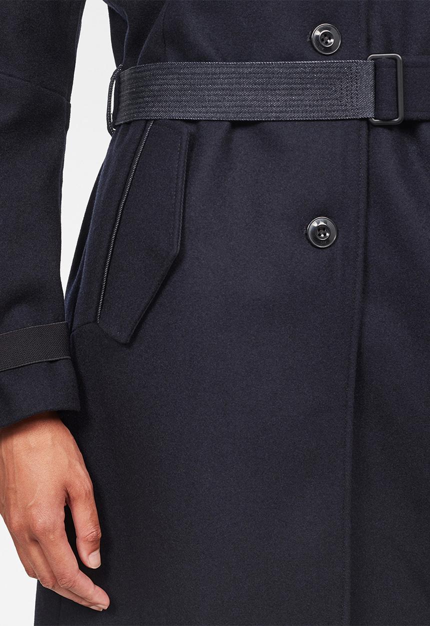 G-STAR - Empral wool trench - mazarine blue