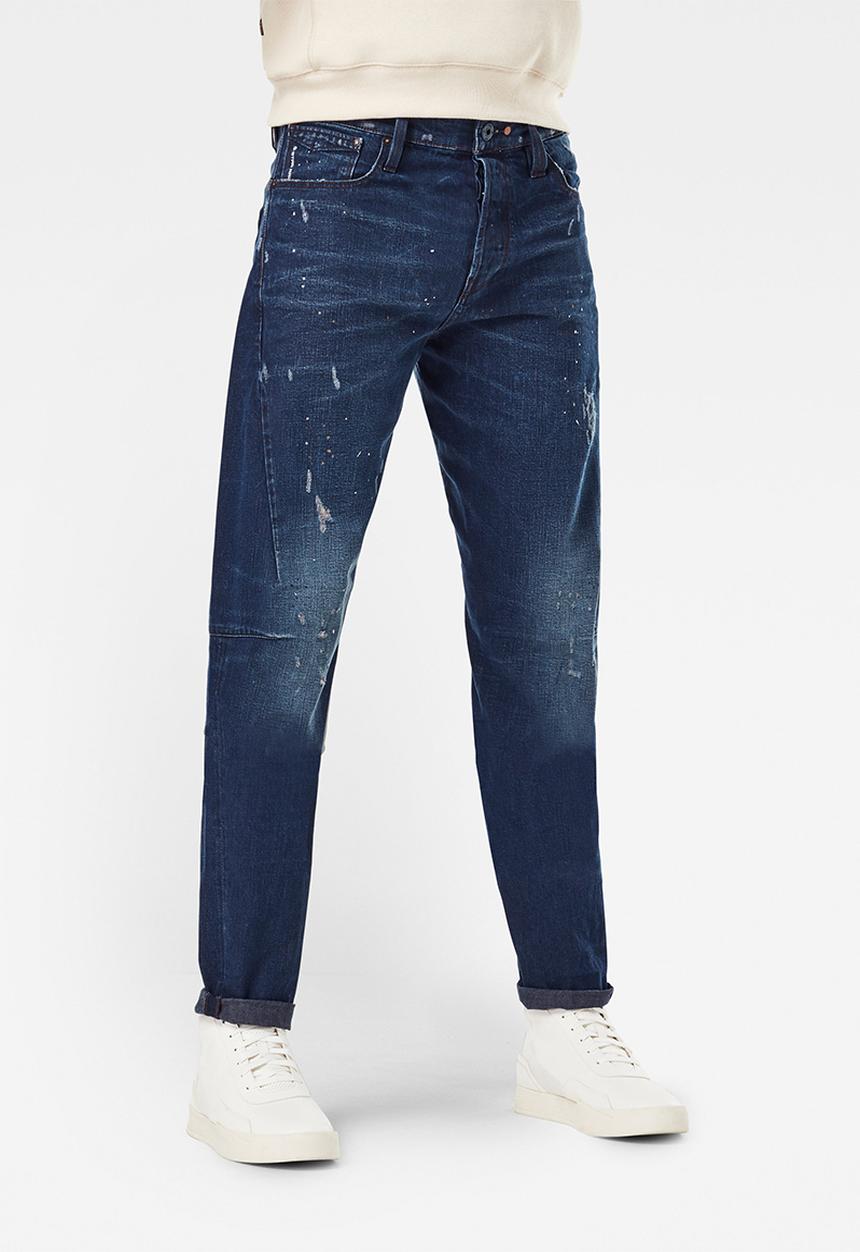 G-STAR - Scutar 3d slim tapered jeans - worn in taint destroyed