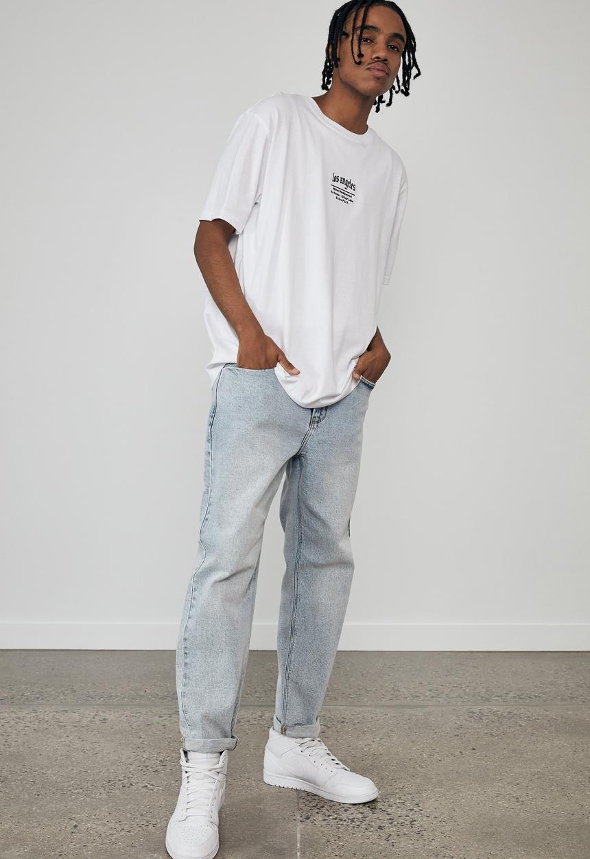 Factorie - Regular graphic t shirt - white black