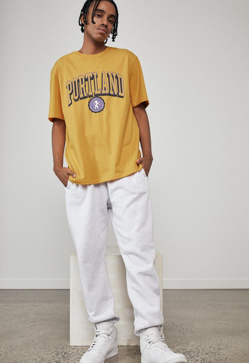Factorie - Regular graphic T-shirt - yellow