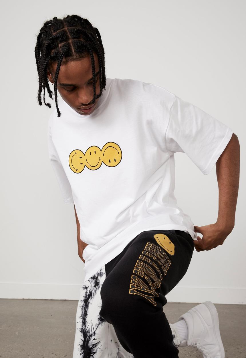 Factorie - Oversized smiley T-shirt - lcn smi white