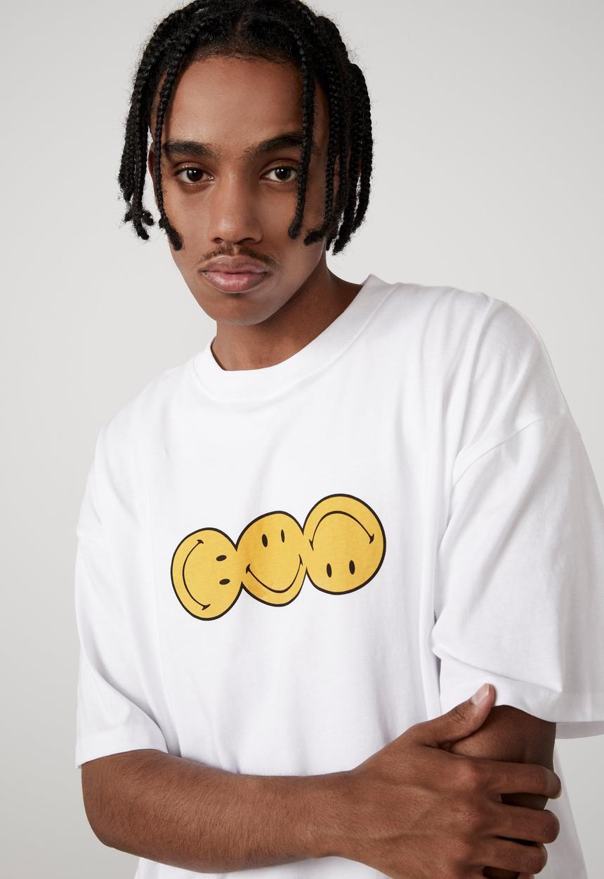 Factorie - Oversized smiley T-shirt - lcn smi white