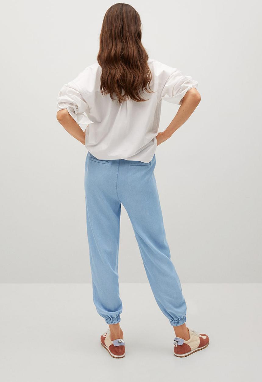 MANGO - Trousers nicky - blue