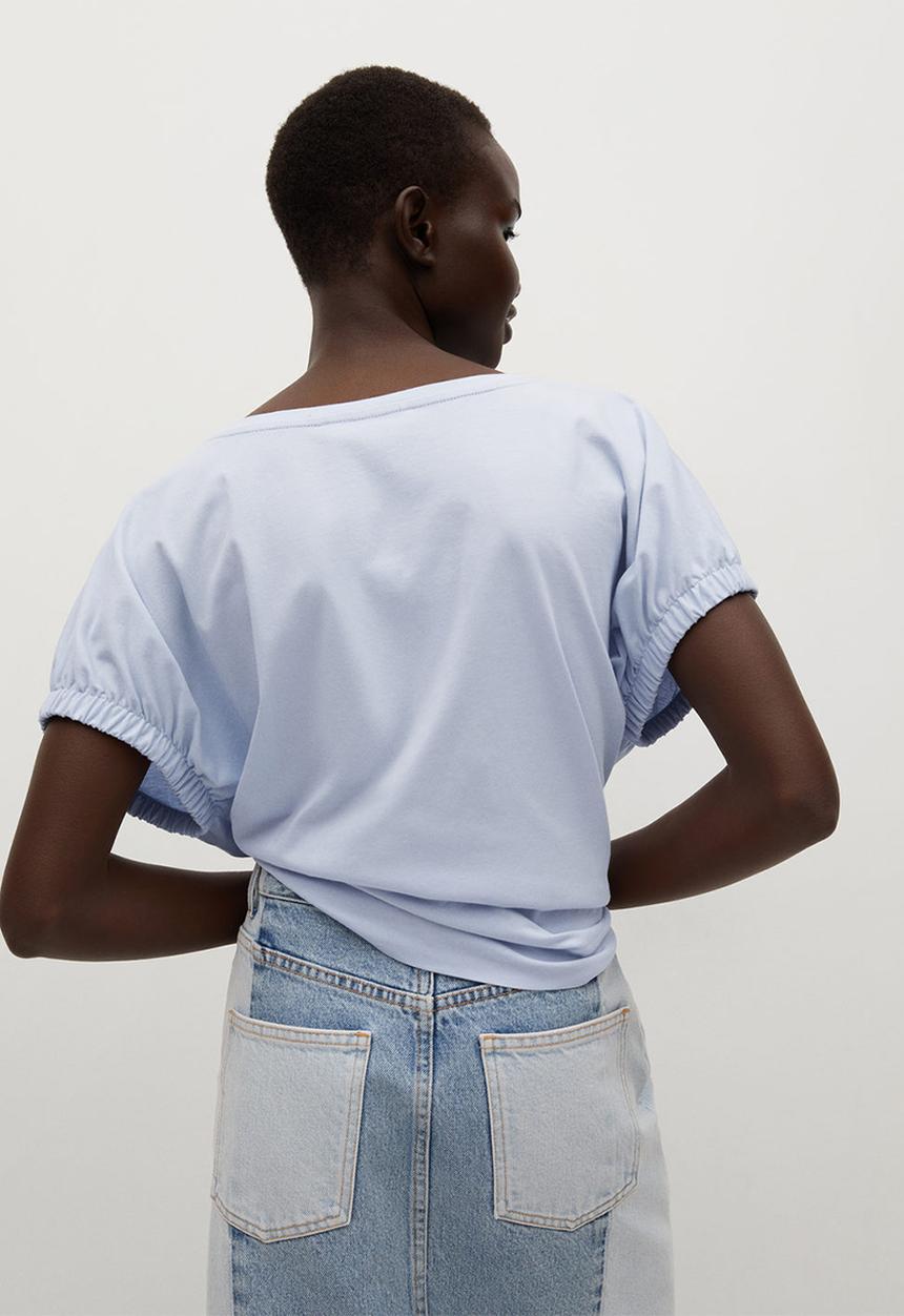 MANGO - T-shirt gomi - blue