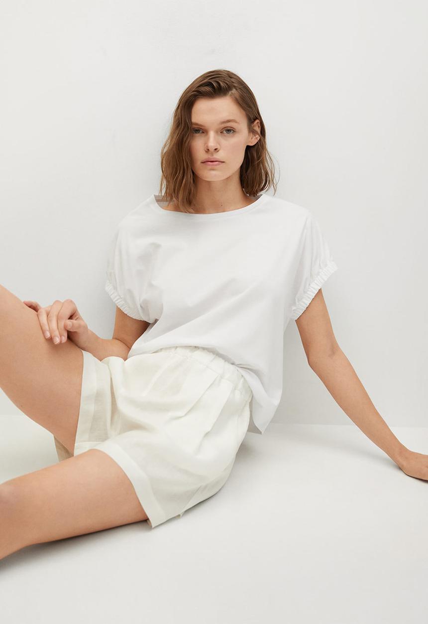 MANGO - T-shirt gomi - white
