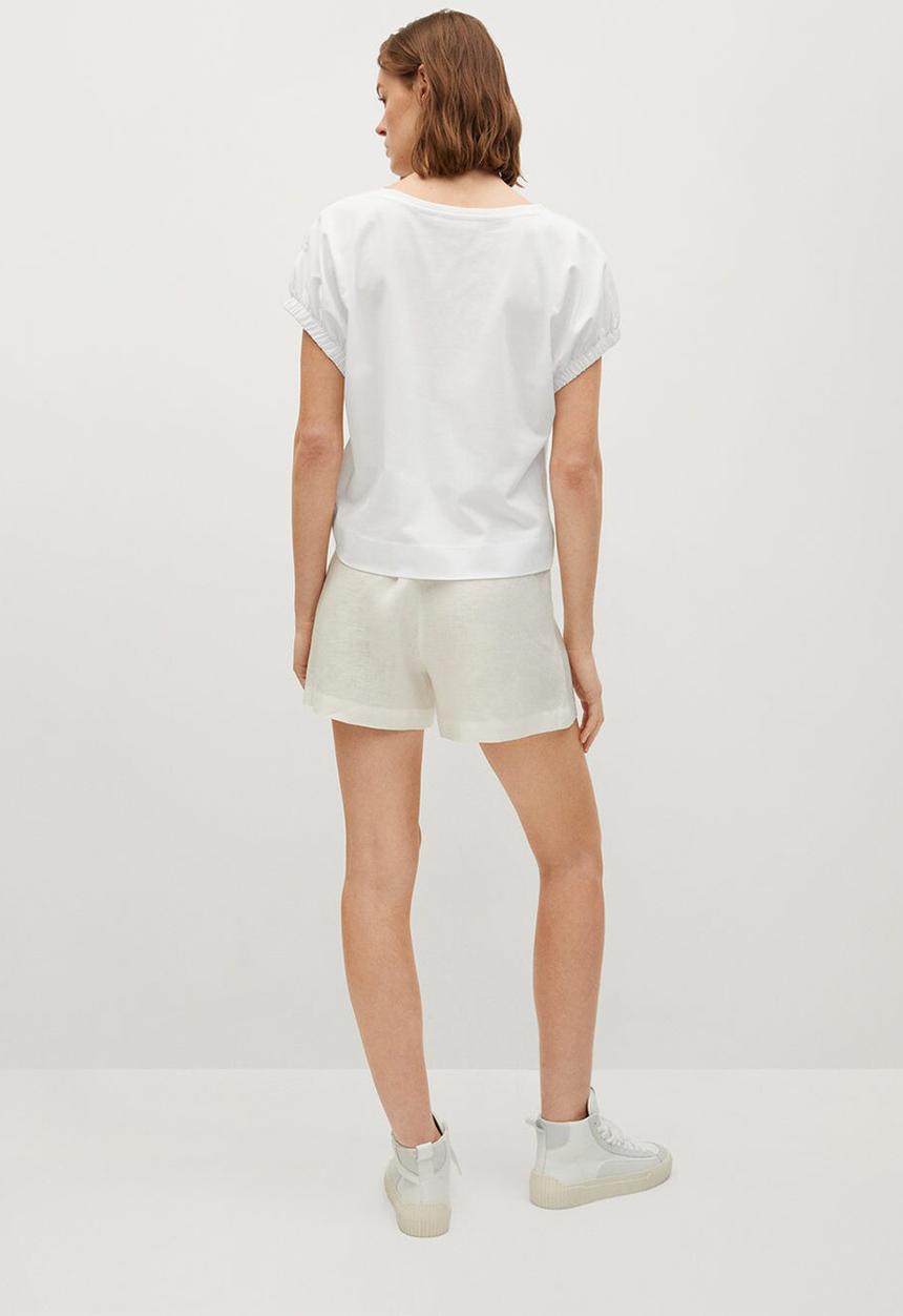 MANGO - T-shirt gomi - white