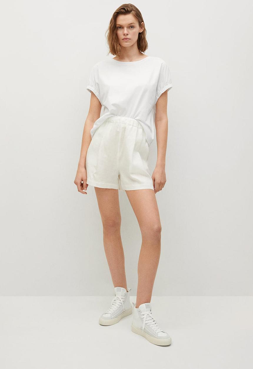 MANGO - T-shirt gomi - white