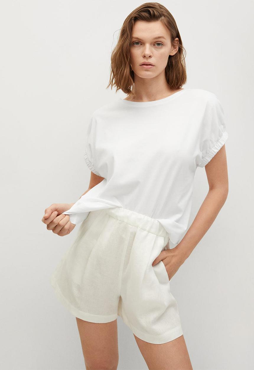 MANGO - T-shirt gomi - white