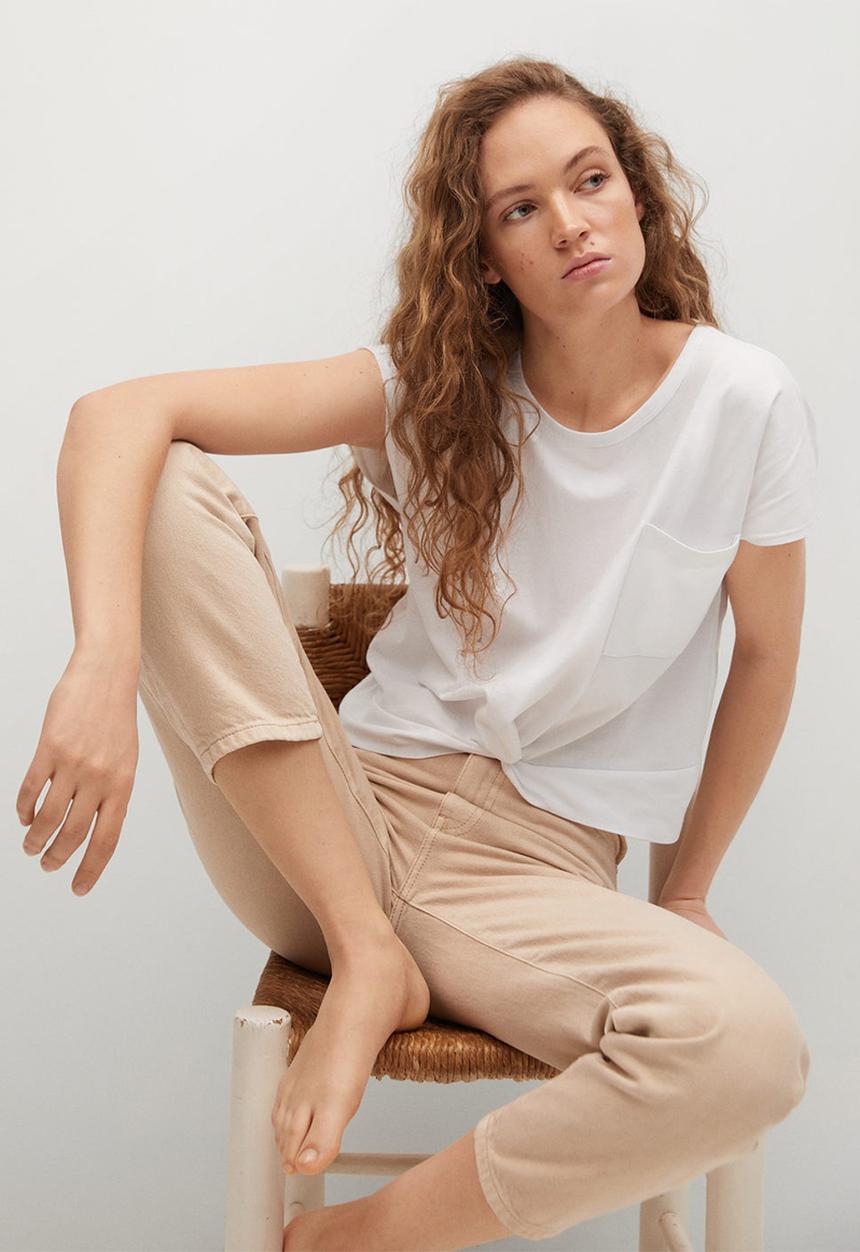 MANGO - T - shirt not - white