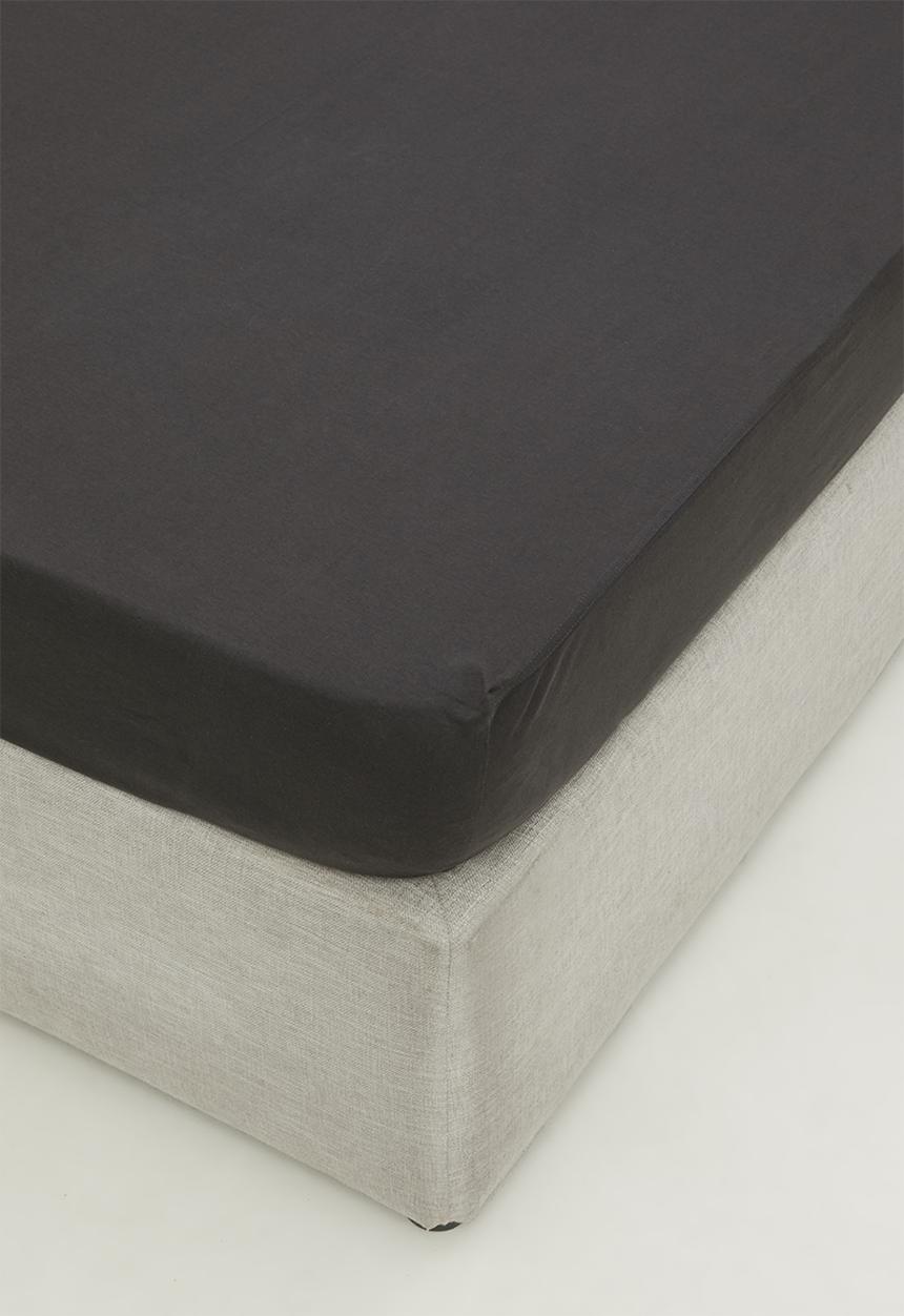 T-shirt Bed Co. - T-shirt cotton fitted sheet set - deep charcoal