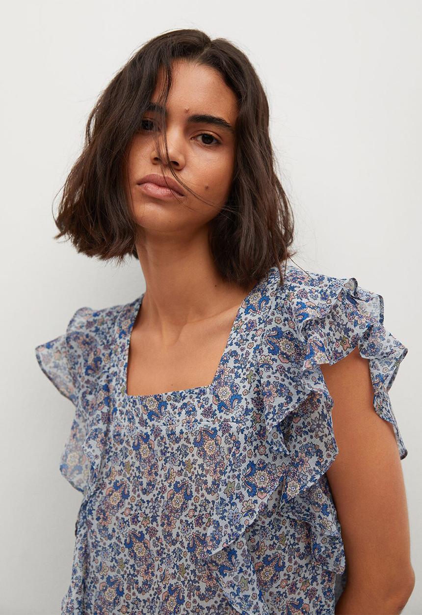 MANGO - Blouse axel - blue