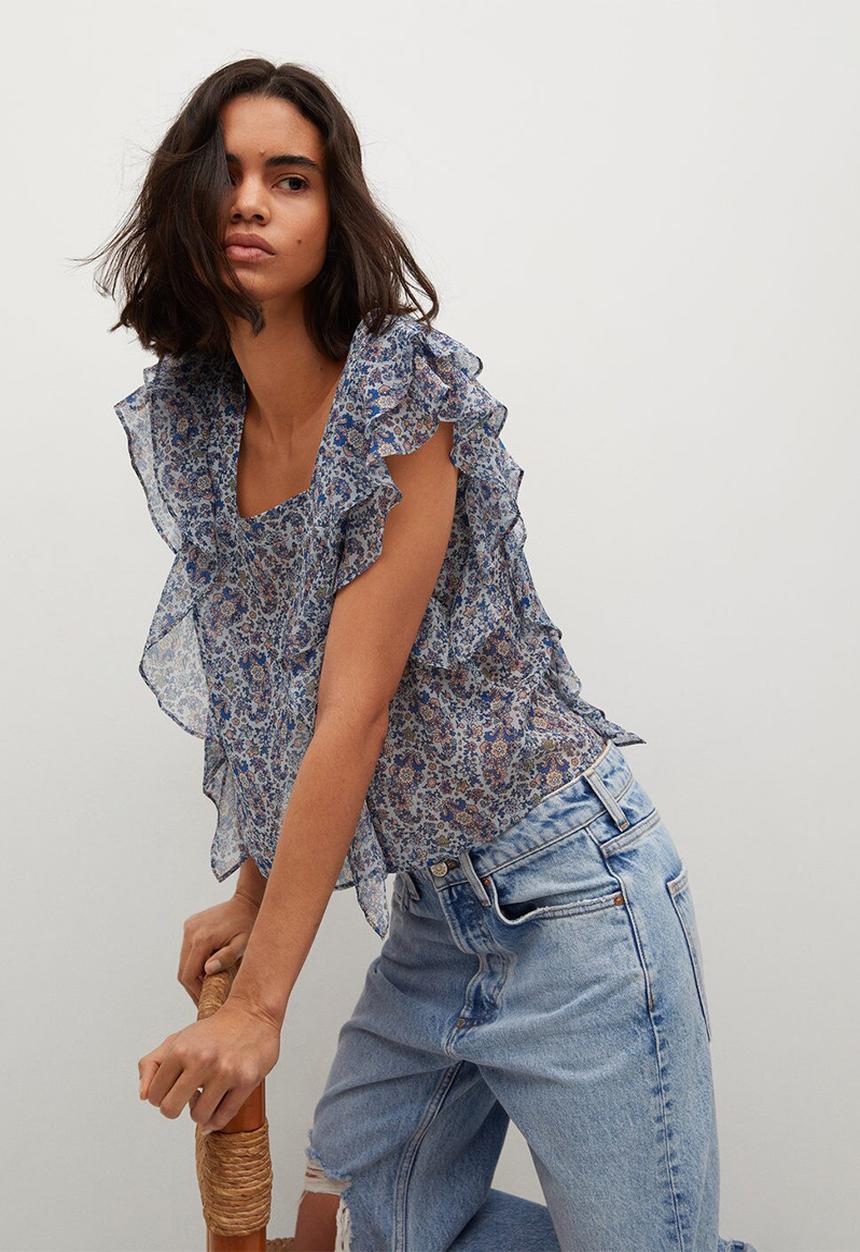 MANGO - Blouse axel - blue