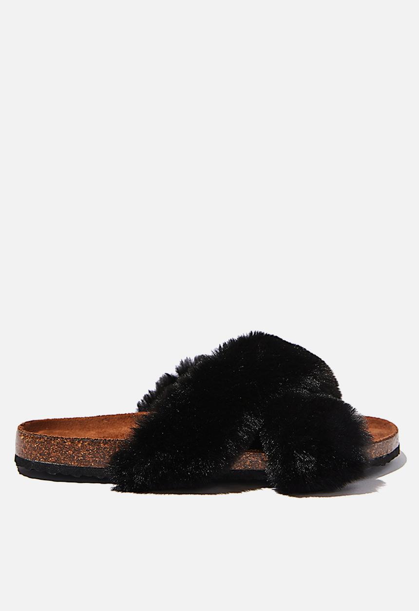 Cotton On - Cosy crossover slipper - black