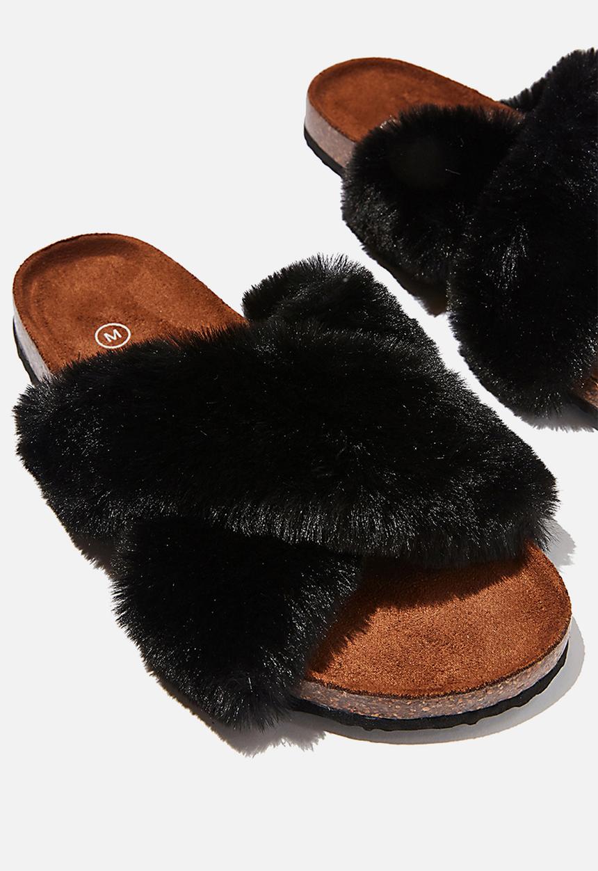 Cotton On - Cosy crossover slipper - black