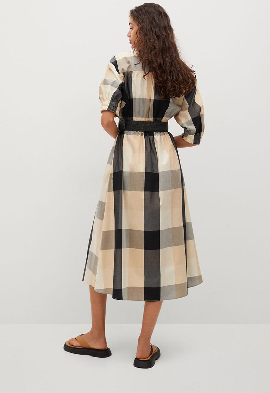 MANGO - Dress augusta - black & neutral