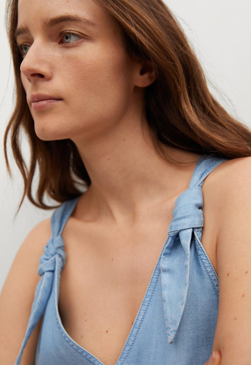 MANGO - One-piecesuit marble - blue