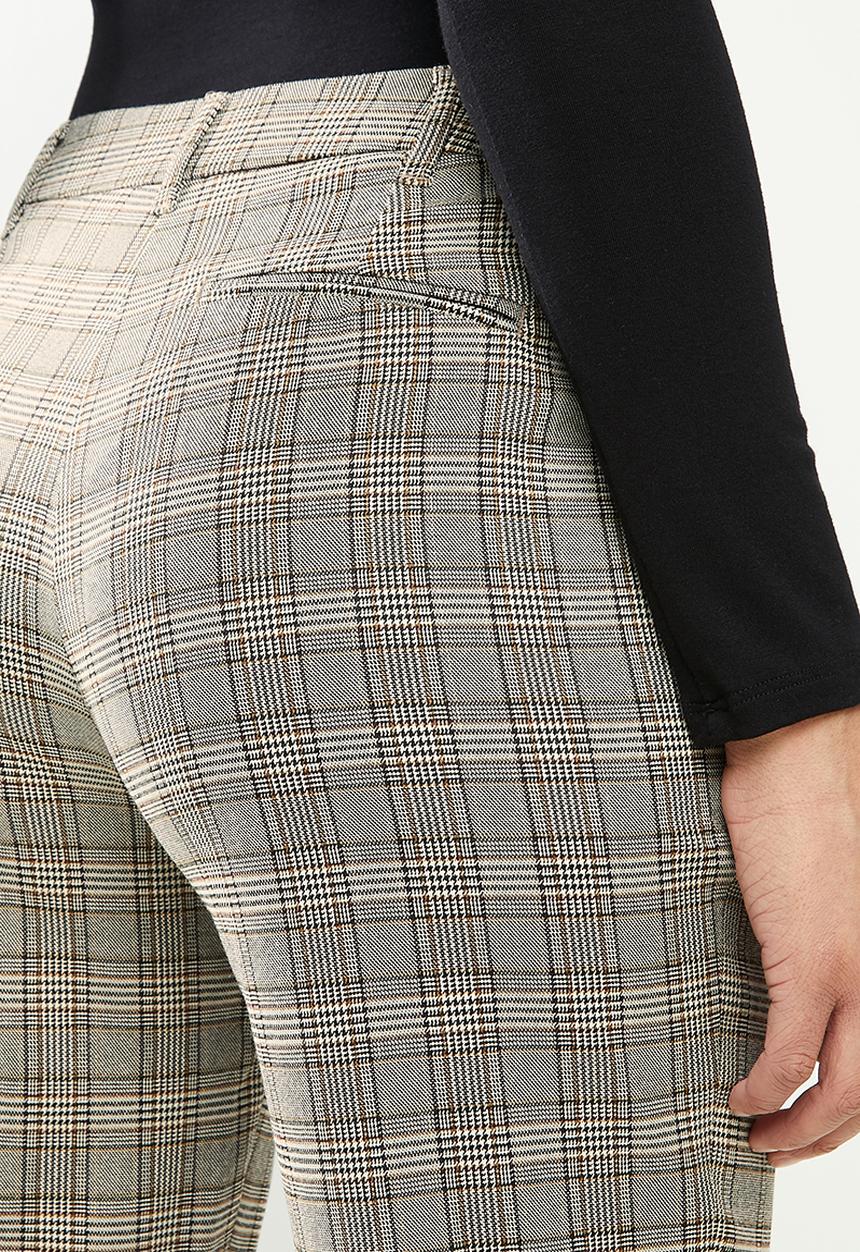 POLO - Paige check suit pant - brown